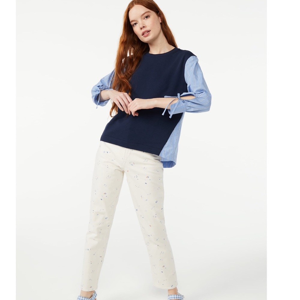 Free asaambly mixed blousant top XS